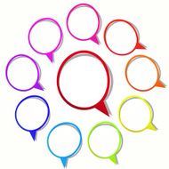 Round stickers with bright frames