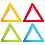 Triangular Labels in the form of an empty frame