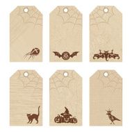 Set of halloween price tags