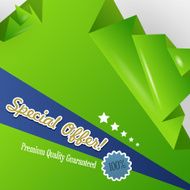 Green origami sale background
