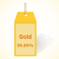 Gold 99 99 quality tag