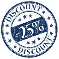25 discount blue stamp