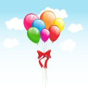 Party balloons Vector background