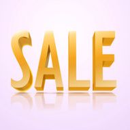big red 3d letters forming the word SALE
