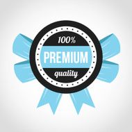 Premium Quality Vector Badge Blue