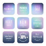Elegant badge and label set
