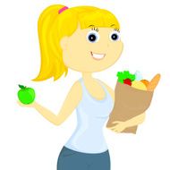 the girl with food