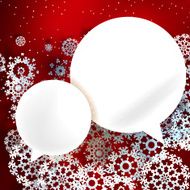 Red Christmas design with space for text