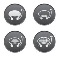 Icon set with a cart