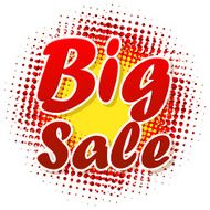 Big sale text on halftone pattern N2
