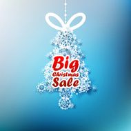 Christmas Tree made from snowflakes with Big Sale