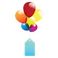 balloon label tags colorful