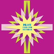 Star label with copy space N2