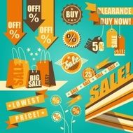Retro-styled sale set