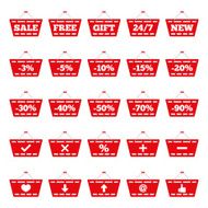 Shopping basket icons N5