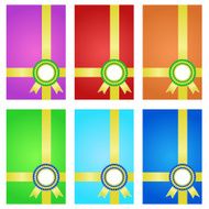 Award ribbons with banner