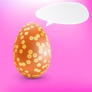 Happy Easter speech bubble EPS8