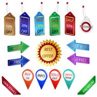 Sale tags and labels