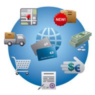 Internet shopping icon set N2