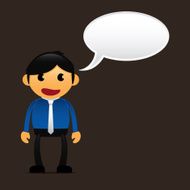 Businessman office worker speaking