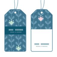 Vector blloming vines stripes vertical stripe frame pattern tags set