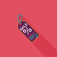 shopping sale price tag flat icon with long shadow eps10 N91
