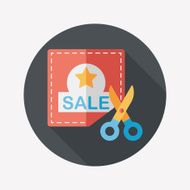 shopping sale coupon flat icon with long shadow eps10 N62