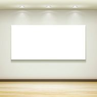 blank billboard hanging on the wall