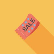 shopping sale coupon flat icon with long shadow eps10 N63