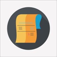 shopping credit card bill flat icon with long shadow eps10 N53