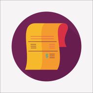shopping credit card bill flat icon with long shadow eps10 N54