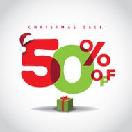 Christmas sale big bright overlapping design 50 off