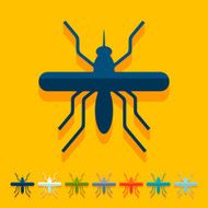 Flat design mosquito N4