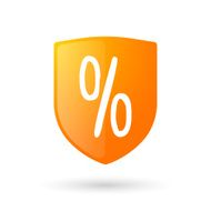 Shield icon with a discount sign