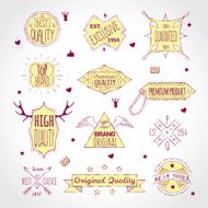 Retro emblems set