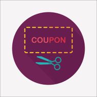 shopping sale coupon flat icon with long shadow eps10 N66