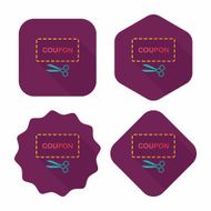 shopping sale coupon flat icon with long shadow eps10 N67