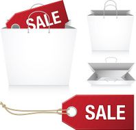 Shopping bag and sale tag
