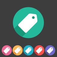 Price tag flat icon label N2