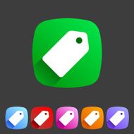 Price tag flat icon label N3