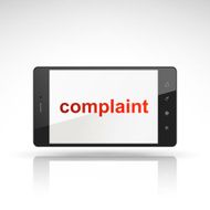 complaint word on mobile phone