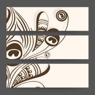 Web header with peacock&#039; feather