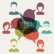 social network with group of people