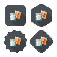 kitchenware zipper bags flat icon with long shadow eps10 N30