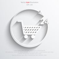 Vector shop icon 24 hours service N2