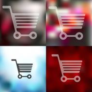 trolley icon on blurred background N9