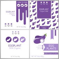 Eggplant labels set