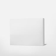 package white cardboard box isolated on