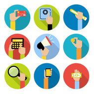 Business hands icons N12