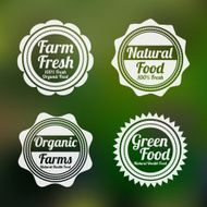Badge label and sticker for food shop